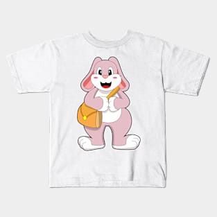 Rabbit as Hiker with Bag Kids T-Shirt